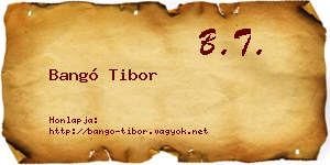 Bangó Tibor névjegykártya